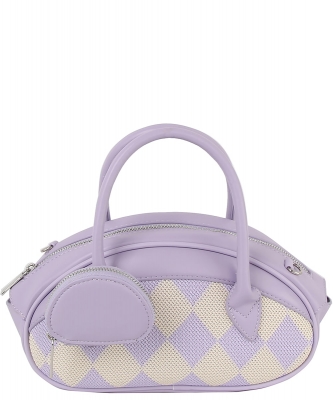 Argyle Check 2-in-1 Satchel LHU503-Z LAVENDER